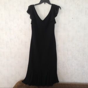 Flirty black dress with ruffles